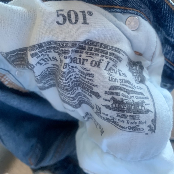 Levi's Blue Straight Leg Jeans - Picture 4 of 7